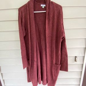Red/maroon cardigan